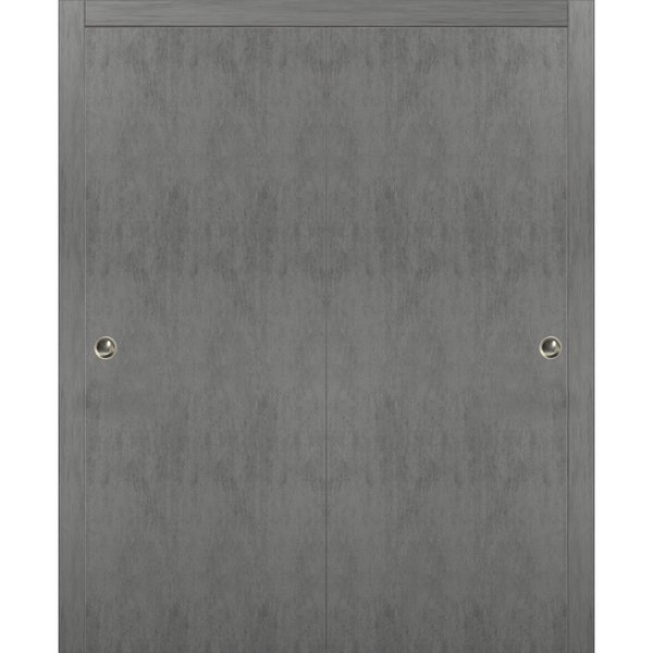 Sartodoors Double Pocket Interior Door, Gray PLANUM0010DBD-BTN-5696